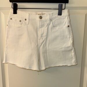 Madewell White Jean Shorts
